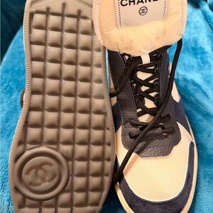 Navy & Cream Sneakers